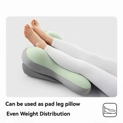 2PCS/Set Bed Wedge Pillow Cushion Neck Back Bed Sleep Support Backrest Headrest   (GreenGrey)