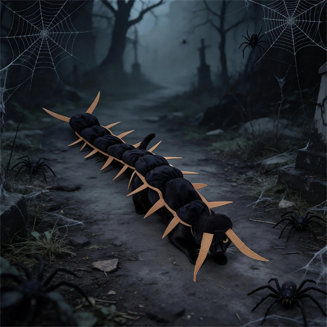 Halloween Pet Centipede Costume Funny Cat Dog Apparel Party Cosplay Outfit