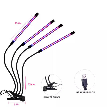 4 Head LED Grow Light with Stand for Indoor Plants Full Spectrum Plant Grow Lamp