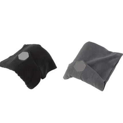 2Pcs Pillow Portable Neck Collar Brace Soft Support Trip Rest Nap Black+Grey