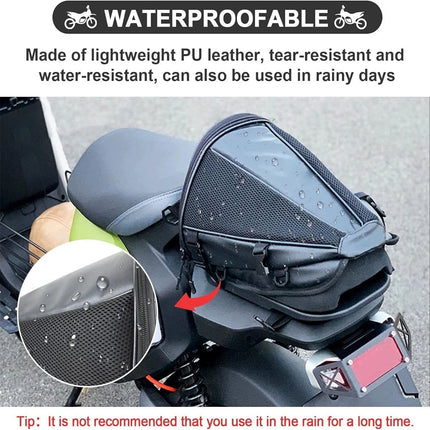 Motorcycle Tail Bag Rear Seat Bag Shoulder Backpack Touring Bag Waterproof