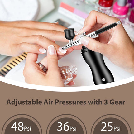 Cordless Airbrush Kit with Compressor Handheld Rechargeable Air Brush Gun Kit