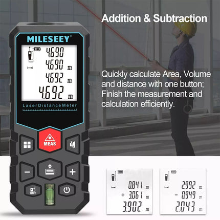 50M Laser Distance Meter Distance Area Volume Laser Measure Pythagorean