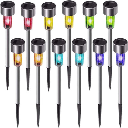 20PCS Garden Solar Lights Led Lawn Outdoor Ground Garden Path Light Waterproof (Multiple Color)