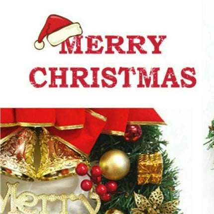 Artificial Christmas Door Wreath Xmas Wall Window Tree Hanging Ornament Decor