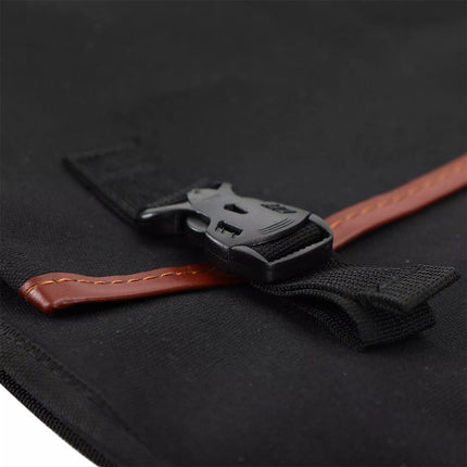 Waterproof Motorcycle Saddle Bag Black Universal Riding Canvas Travel Bag