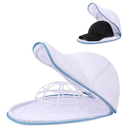 1Set Hat Washer Cage Baseball Cap Washing Cage Hat Washer for Washing Machine Hat Holder + Hat Pocket