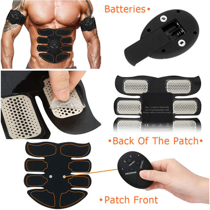 Fitness ABS Muscle Stimulator Toner Wireless Body Massager Abdominal Trainer [A81 Pro] 6 Modes+10 Strength Kit