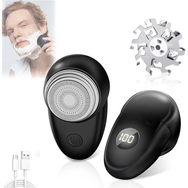 8500 rpm Mini-Shave For Men Electric Shaver Waterproof Rechargeable Razor Portab