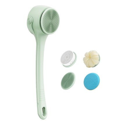 Electric Body Brush Back Scrubber Dual Handle Auto Spinning Waterproof Rotating