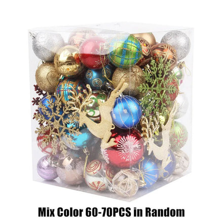 Christmas Tree Baubles Balls Decor Ornament Xmas Party Decorations Gift Pack Mix Value Pack