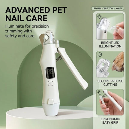 Electric Pet Nail Grinder Low Noise Dog Cat Claw Trimmer Grooming Tool 1 Pack