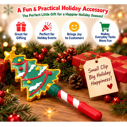 3D Christmas Tree Printed Wand Tap to Pay Christmas Magic Wand Contactless Payment Card Holder