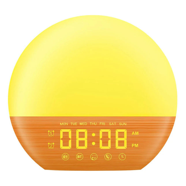 Sunrise Alarm Clock FM Radio White Noise Sleep Aid Night Lamp Bluetooth Speaker