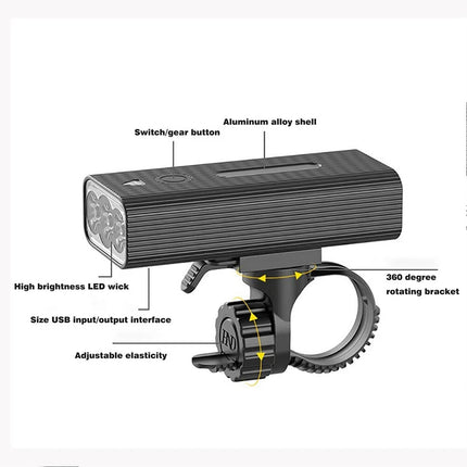 Rechargeable LED Bike Light Set Waterproof Bicycle Lights Headlight Front Rear