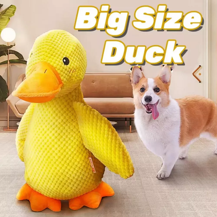 Mellow Dog Calming Duck,Durable Squeaky Dog Toy for Indoor Puppy
