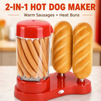 2 in 1 Electric Hot Dog Maker Sausage Cooker Bun Warmer Machine AU Plug