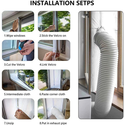 4M Hot Air Stop Waterproof Outlet Window Seal Kit For Mobile Air Conditioners