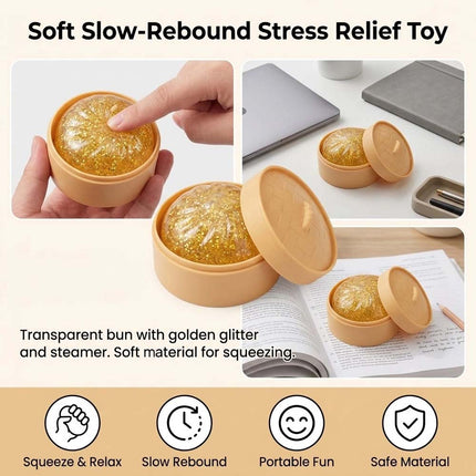 12X Dumpling Squishies Toy Giant Glitter Dumpling Colorful Dumplings Squeeze Toy Christmas Gift