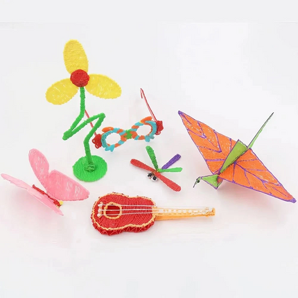 3D Printing Pen Kit with 59m PLA Filament USB Adjustable Temperature PLA ABS Compatible Pink