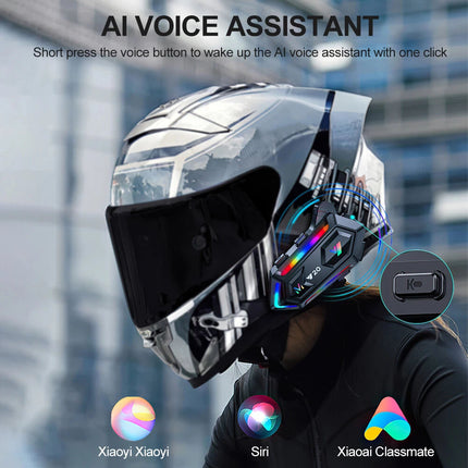 Motorcycle Helmet Headset Wireless Bluetooth5.3 Headphone Speaker Hands-Free