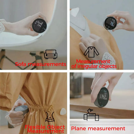 8 in 1 Electronic Tape Measure LCD Digital Ruler Rechargeable Multi-function