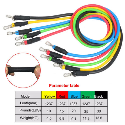 13X Yoga Strap Resistance Bands Fitness Workout Band Training Tube Exercise Tube
