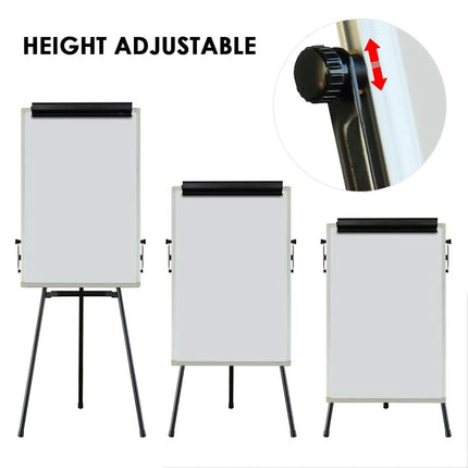 Hand in Hand Flip Chart Adjustable Magnetic Whiteboard Tripod 60x90cm