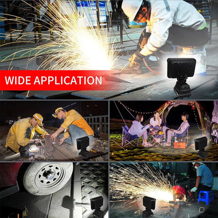 18V Li-Ion Battery LED Work Light Workshop Flashlights Torch Camping
