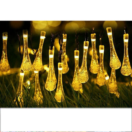 2X LED Solar Powered String Fairy Lights Raindrop Outdoor Garden Party Xmas Decor
