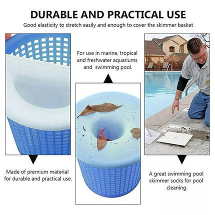 30Pcs Swimming Pool Skimmer Socks Baskets Skimmers Net Filter Storage Bag