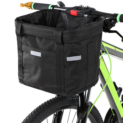 Bicycle Front Basket Removable Waterproof Handlebar Basket Pet Carrier Frame Bag