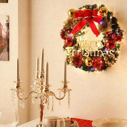 Artificial Christmas Door Wreath Xmas Wall Window Tree Hanging Ornament Decor