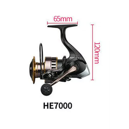 Fishing Reel HE7000 Max Drag 10kg High Speed Metal Spool Spinning Reel