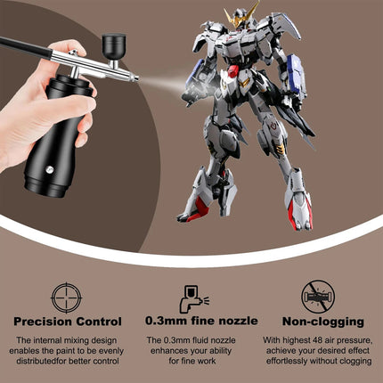 Cordless Airbrush Kit with Compressor Handheld Rechargeable Air Brush Gun Kit