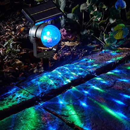 Solar Powered Star Light Projector Waterproof Outdoor Christmas Xmas Laser Light