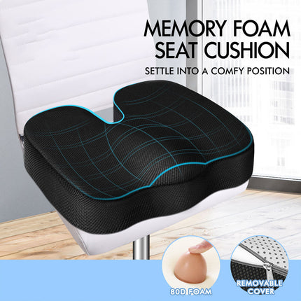 Seat Posture Cushion Memory Foam Pillow Pain Relief Mesh Plush