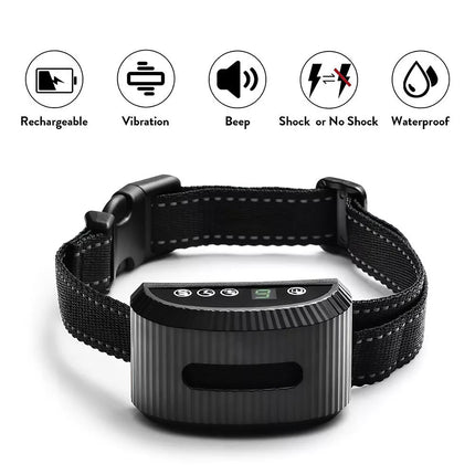 Auto Anti Bark Dog Collar Rechargeable Stop Barking Non-Shock Humane Waterproof
