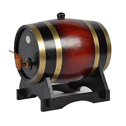 Wooden Wine Barrel Beer Whiskey Rum Brewing Port Keg Brewing Barrel 1.5L