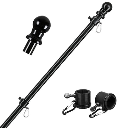 1.8M Telescoping Flag Pole Kit for House Stainless Steel Flag Pole Holder