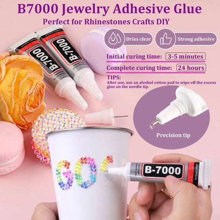 24000PCS Resin Rhinestone Bedazzling Kit,3mm Colorful DIY Flatback Nail Gems