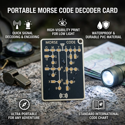 2X Morse Code Karte Pro Pocket-Size LED Trainer Morse Code Trainer Card Pro