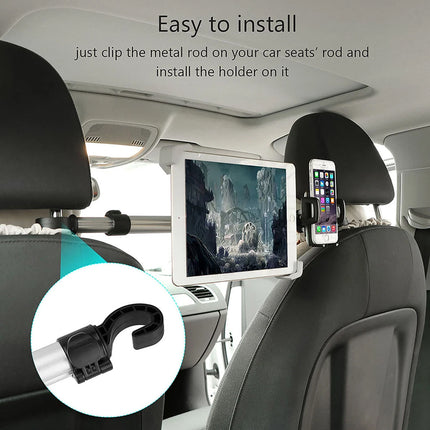7-11" Car Tablet Holder Back Seat Centre Universal Headrest Mount for iPad Phone