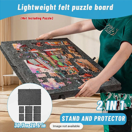 1000Pcs jigsaw Puzzle Board Portable Felt Puzzle Plateau 6 Drawers Puzzle Table
