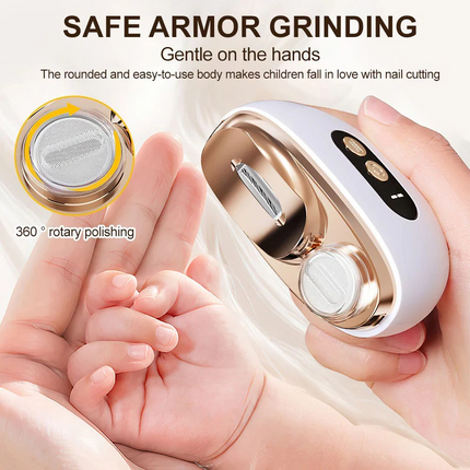 Electric Nail Clippers Automatic LED Light Trimmer Toe Cutter USB Rechargeable