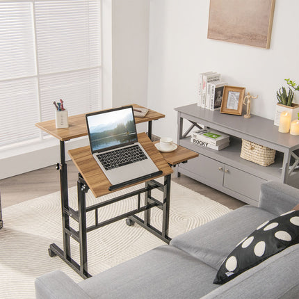Mobile Laptop Desk Portable Computer Table Adjustable Stand Desks Bed