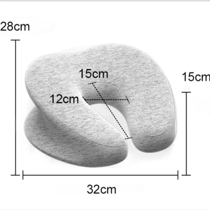 Universal Massage Table Face Cushion Pillow U Shape Head Face Down Rest Pillow Dark-Grey