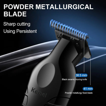 Cordless Hair Trimmer 0mm Zero Gapped Carving Clipper Detailer