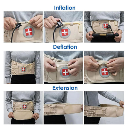 Decompression Lumbar Support Belt Waist Air Traction Brace Spinal Back Relief