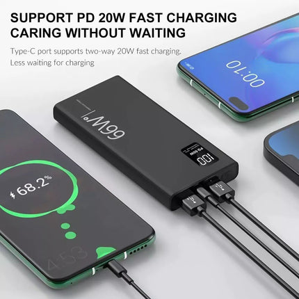 66W Power Bank 20000mAh USB PD Fast Charging Powerbank External Battery Pack